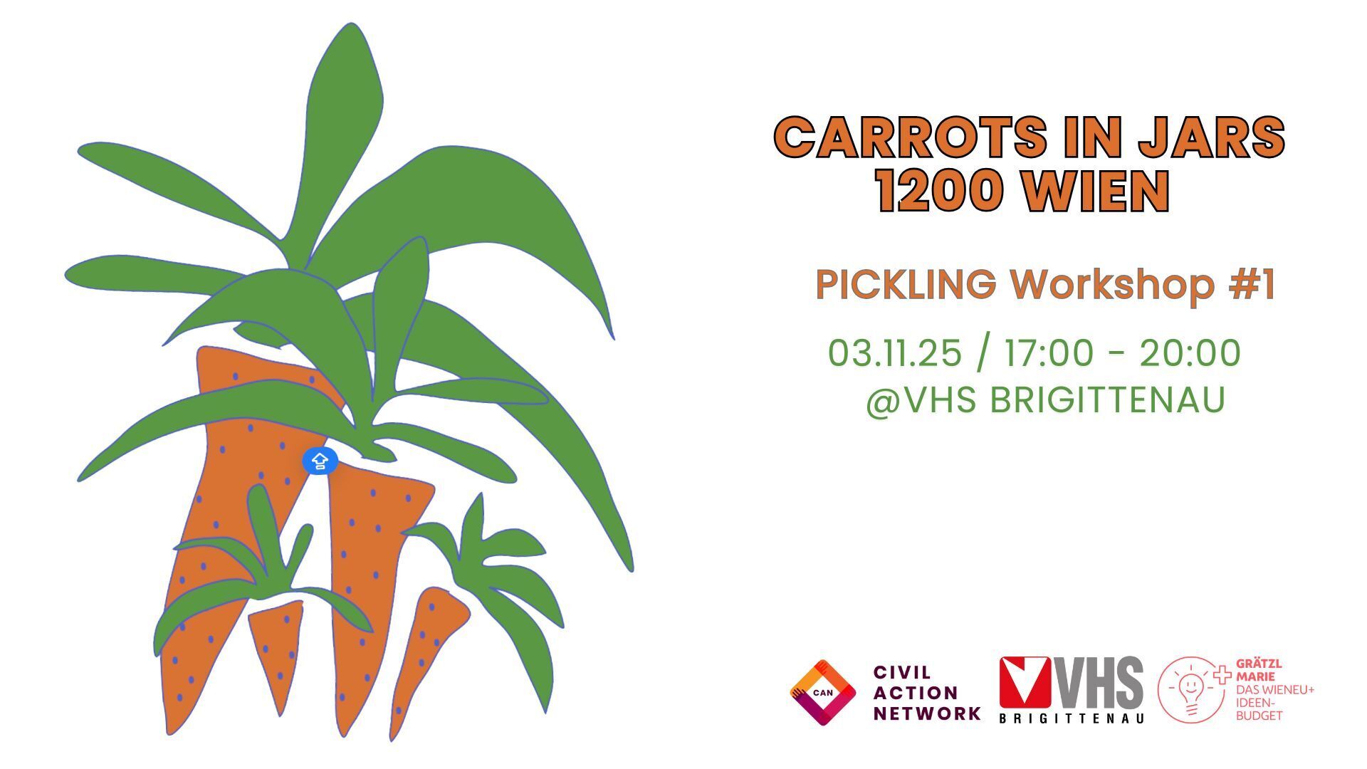 Carrots in Jars 1200 Wien #1  pickling workshop